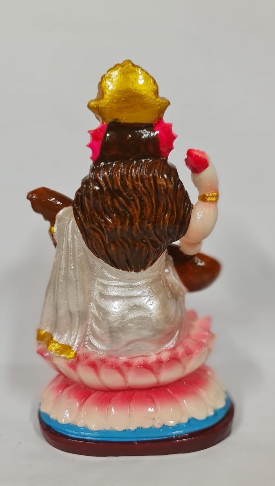 LOTUS SARASWATI STATUE - Size (M) - Height 10.6 cm