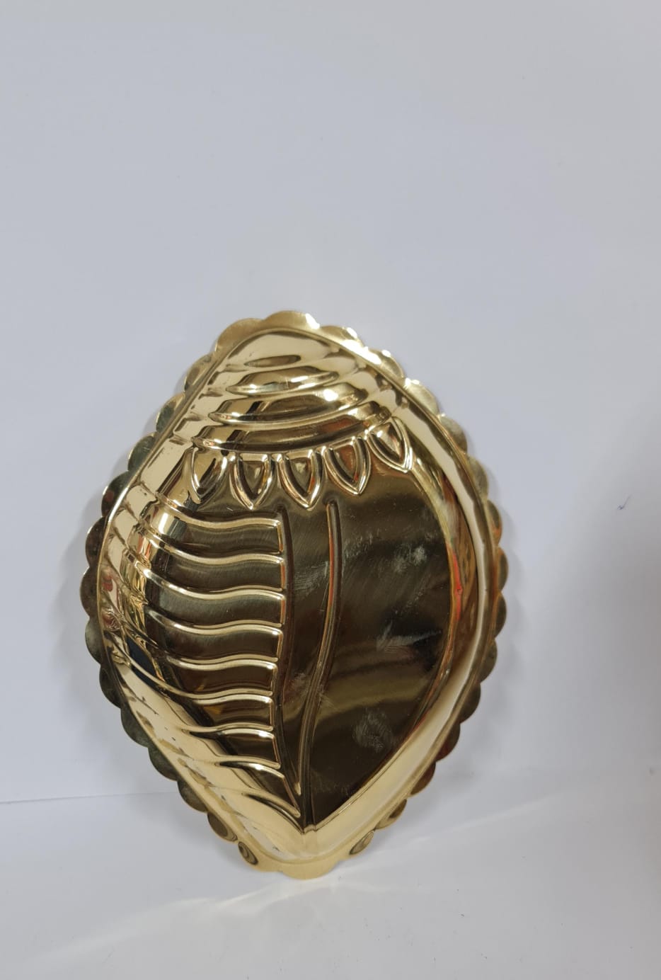 Brass Shankh Shape Plate/Thali/Plate /Aarti Plate