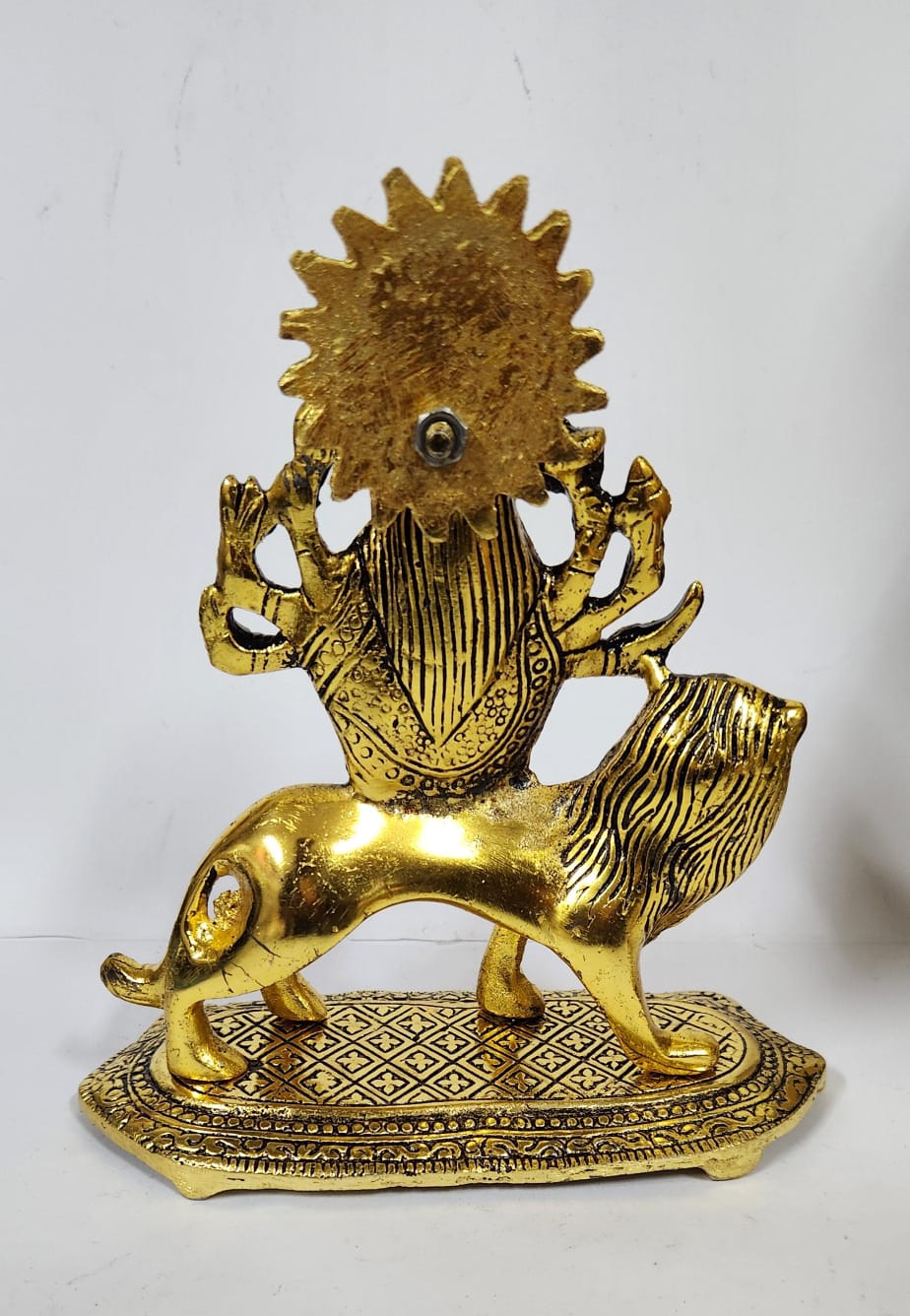 Shri Durga Mata White Metal - Medium