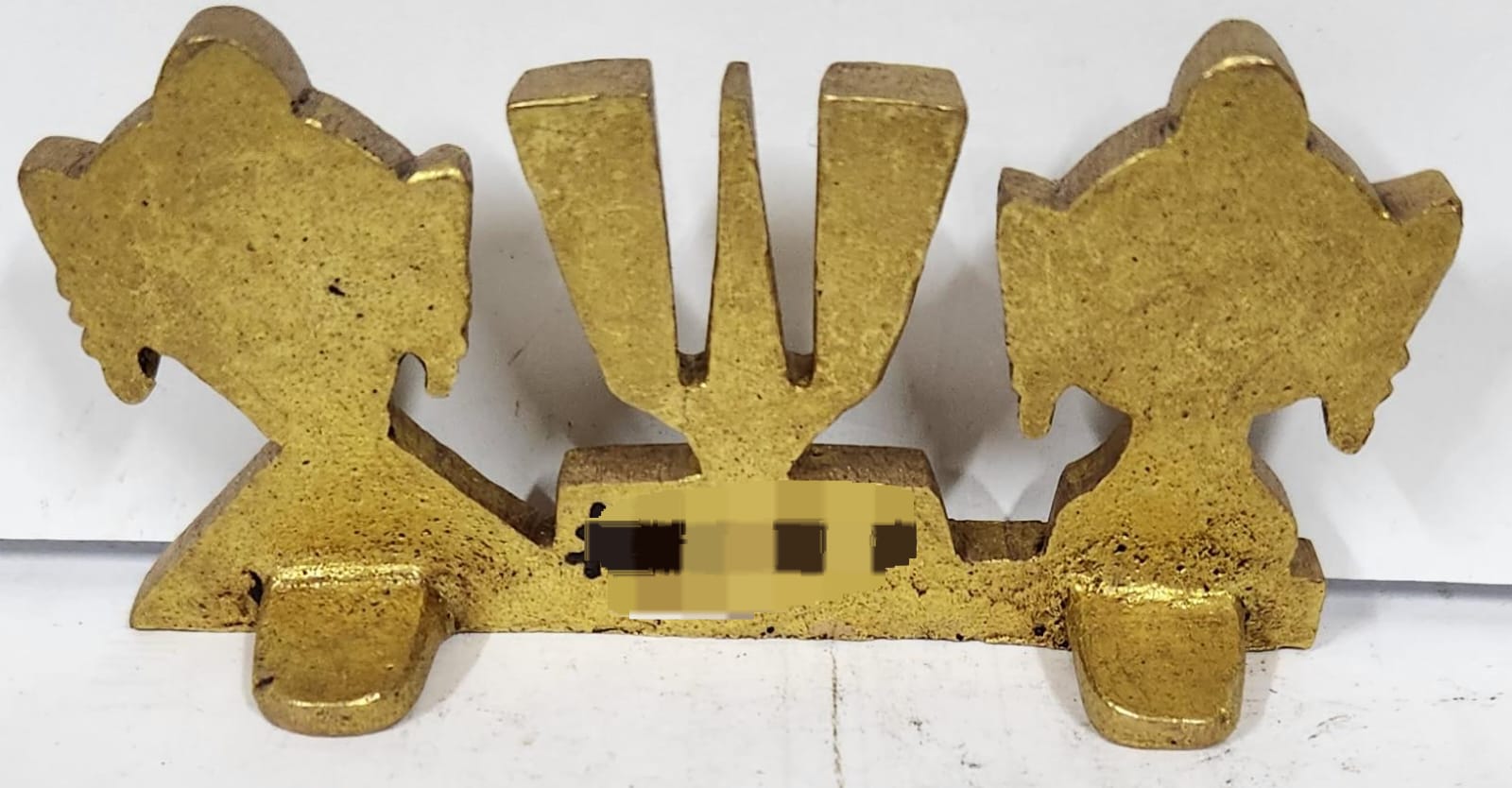 SOLID BRASS SANKH CHAKRA NAMAM - (S) H 10CM
