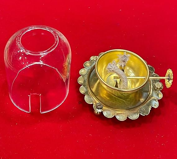 Akhand Diya with adjustable wick - 125 ml Height 4"