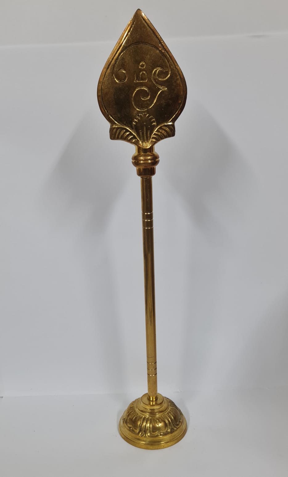 Solid Brass Vel With Base - Large - 30 CM (H)