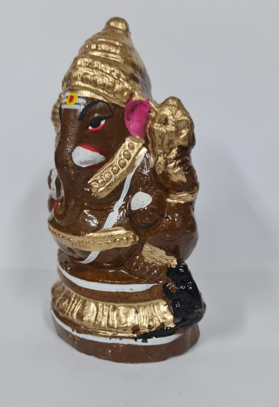CLAY GANESHA -  SIZE (S) - Height 10.3 cm