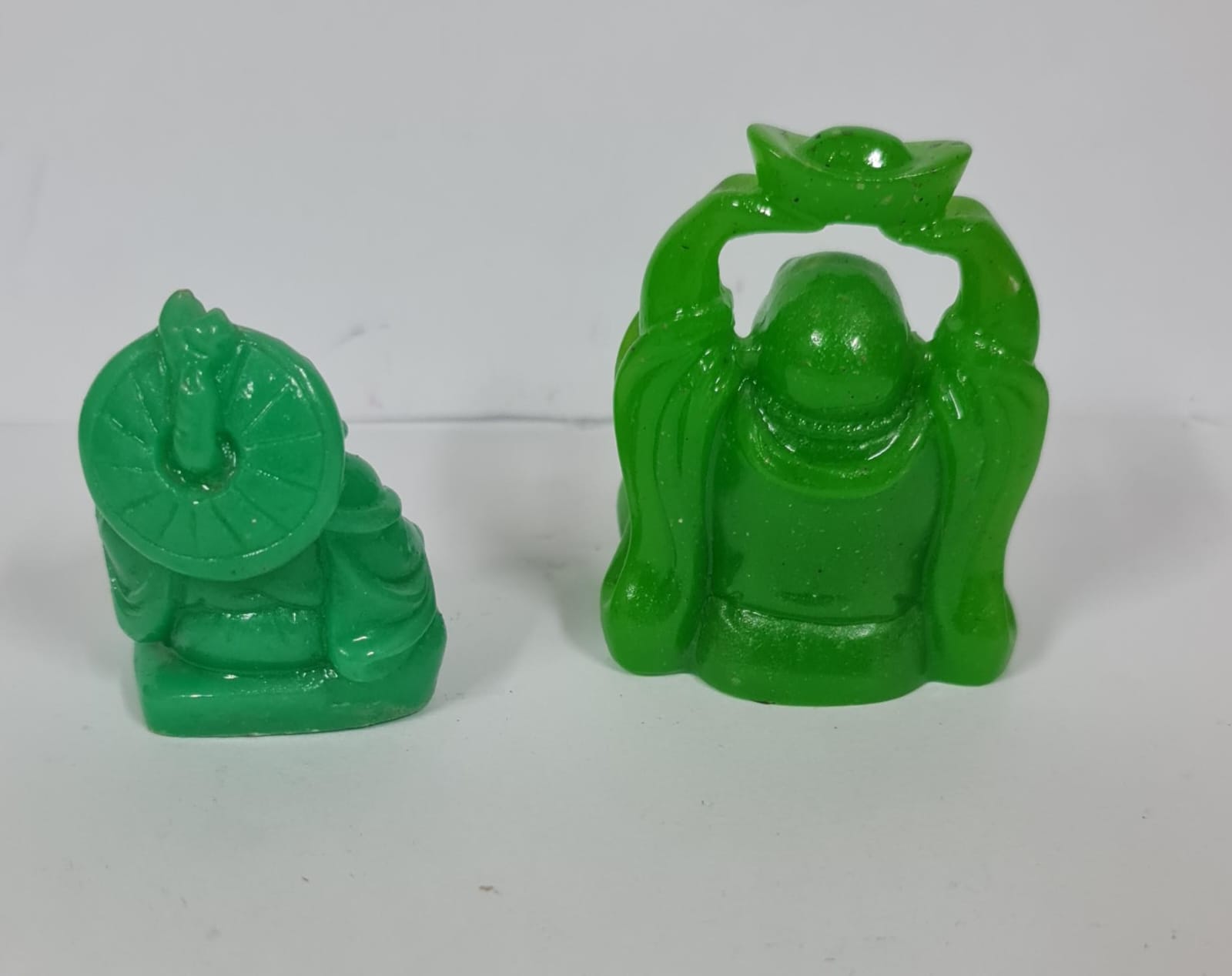 GREEN KUBER STATUE - Size (S) - Height 7 cm - Set of 2
