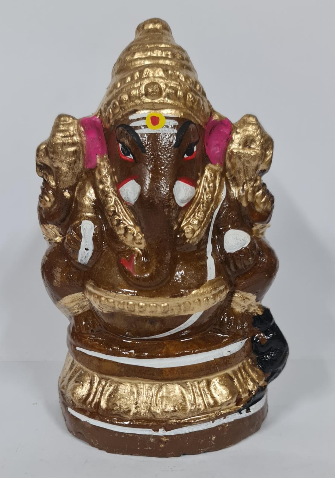 CLAY GANESHA -  SIZE (S) - Height 10.3 cm