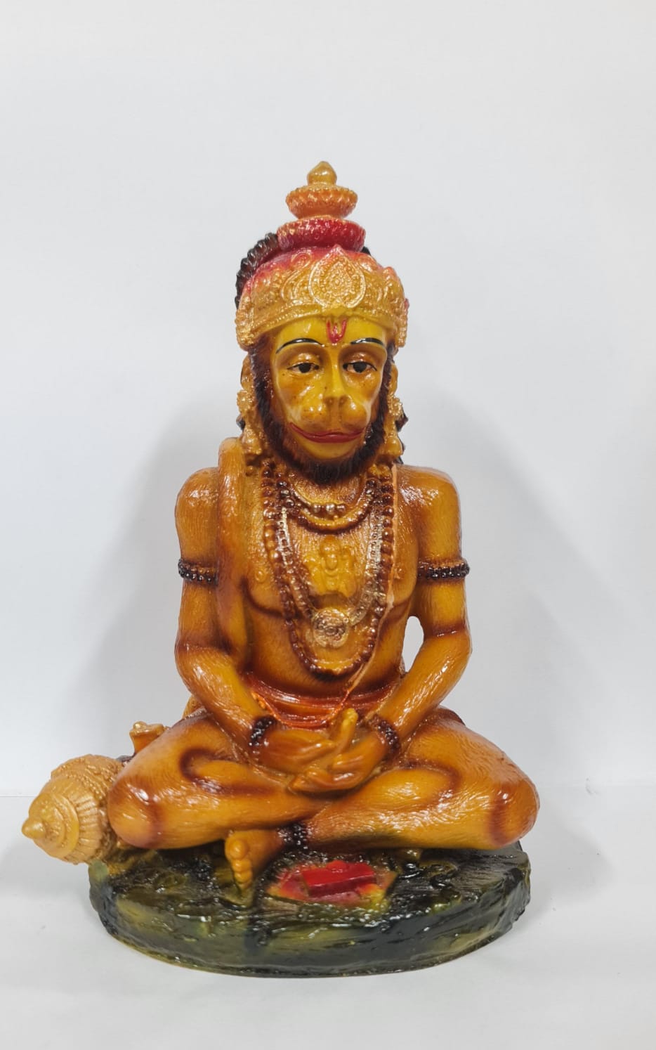 WOOD FINISH SITTING  HANUMAN- Size (M)