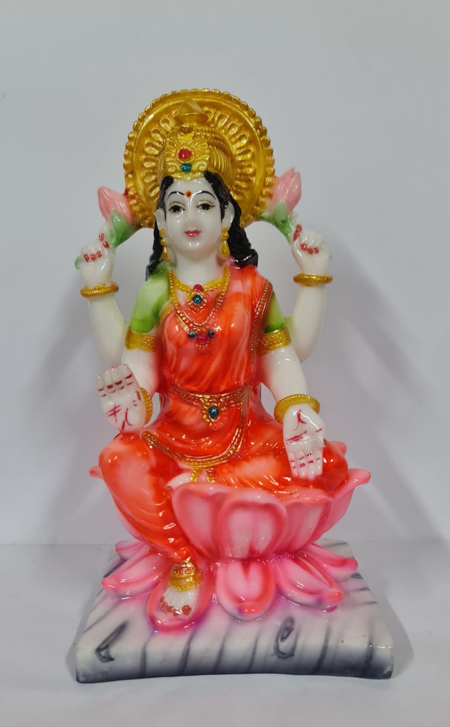 LOTUS LAKSHMI STATUE - Size (M) - Height 10.8 cm