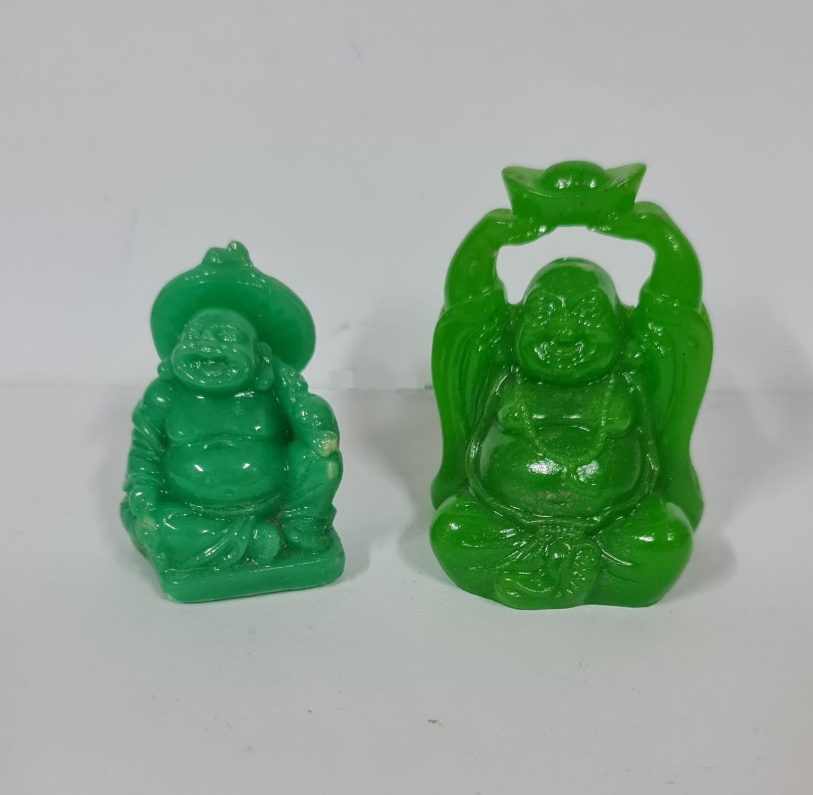 GREEN KUBER STATUE - Size (S) - Height 7 cm - Set of 2