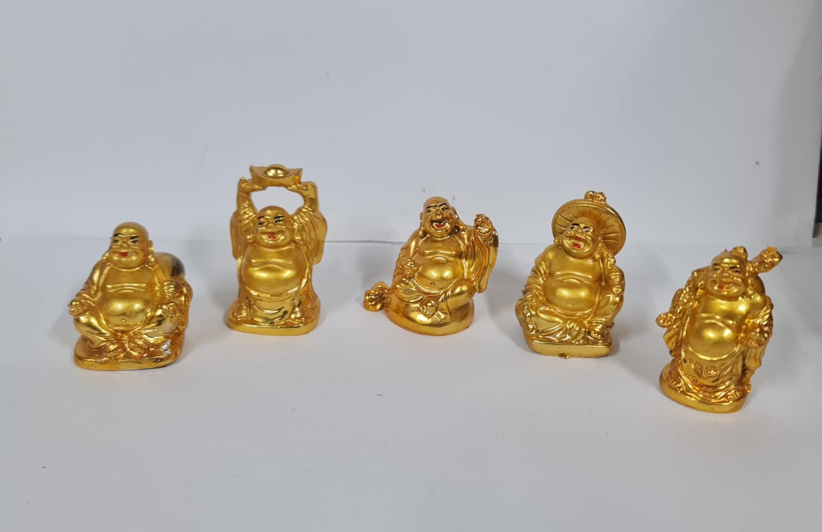 GOLD KUBER STATUE - Size (S) - Height 5 cm - Set of 5