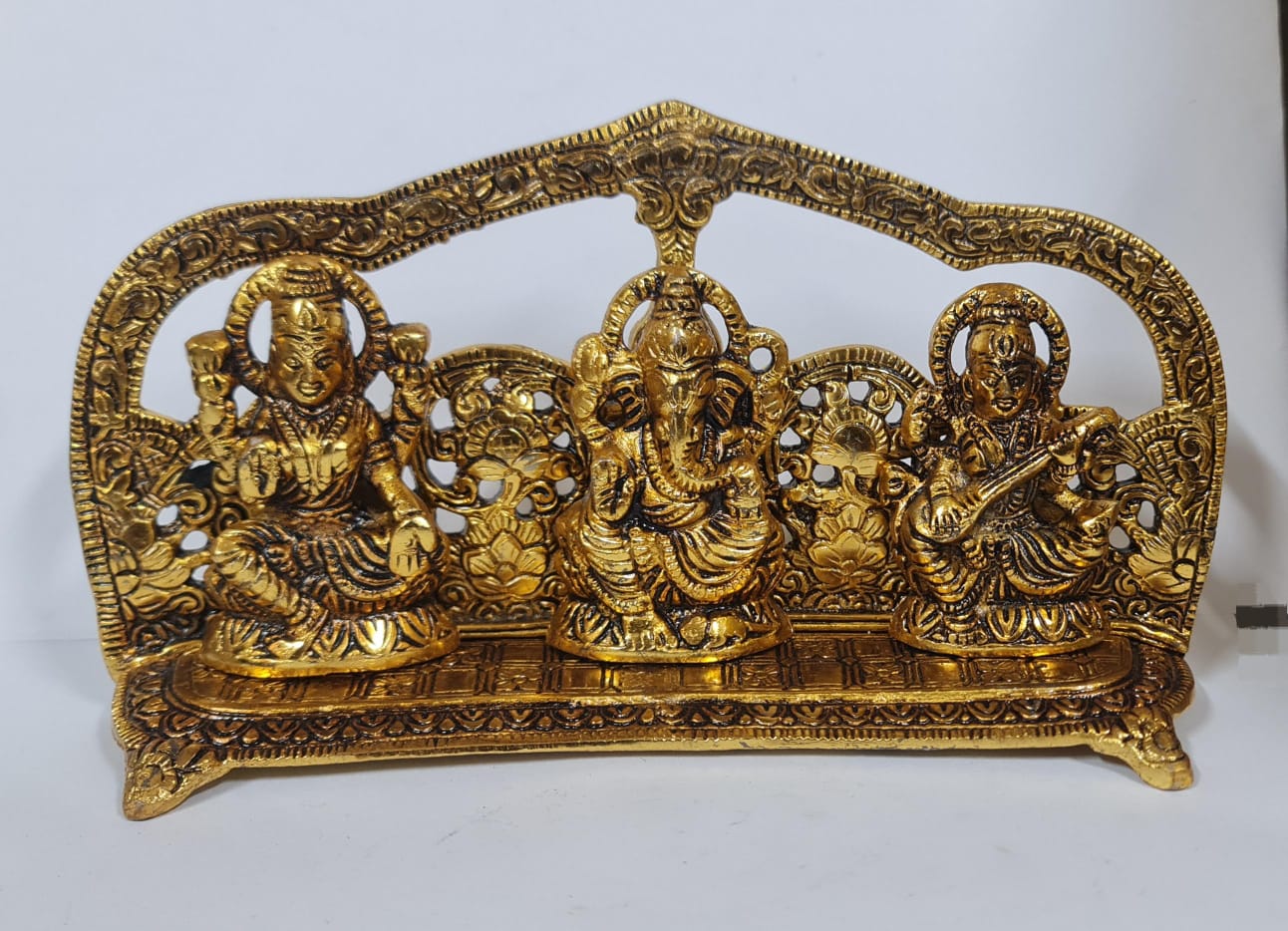 Metal Ganesha Lakshmi and Saraswati