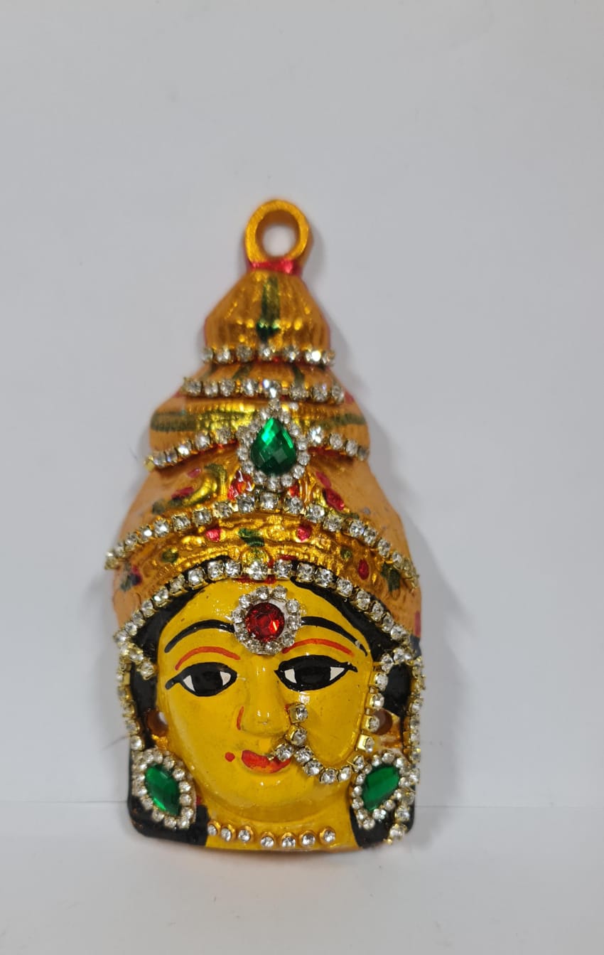 Devi Decorated Face, Varalakshmi Devi Face, Alankaram, Devi Amman Decorated Face, Varalakshmi Pooja